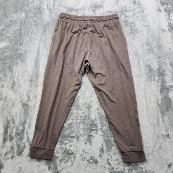 Leg3nd Pants Womens L Heathered Brown Pull On Crop Jogger Pockets Casual Workout - Picture 3 of 11